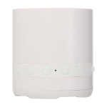 Speaker wireless in plastica riciclata con microfono integrato 3W color bianco seconda vista frontale