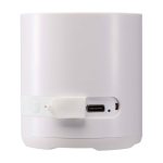 Speaker wireless in plastica riciclata con microfono integrato 3W color bianco vista dettaglio 1