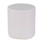 Speaker wireless in plastica riciclata con microfono integrato 3W color bianco seconda vista