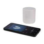 Speaker wireless in plastica riciclata con microfono integrato 3W color bianco terza vista
