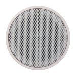 Speaker wireless in plastica riciclata con microfono integrato 3W color bianco terza vista frontale