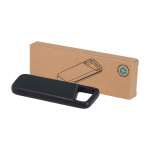 Powerbank ecologico resistente all’acqua con moschettone 5.000 mAh color nero
