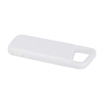 Powerbank ecologico resistente all’acqua con moschettone 5.000 mAh color bianco seconda vista