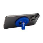 Supporto magnetico 2 in 1 per cellulare con apribottiglie incorporato color blu reale vista con stampa tampografica