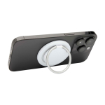 Supporto magnetico per telefono con anello di sostegno color bianco
