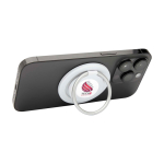 Supporto magnetico per telefono con anello di sostegno color bianco
