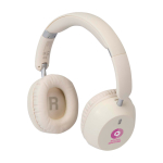Cuffie con cancellazione attiva del rumore e suono immersivo color bianco vista con stampa tampografica