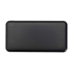 Powerbank in plastica riciclata indicatore LED di carica 10.000 mAh color nero seconda vista frontale