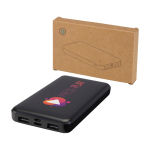Powerbank in plastica riciclata indicatore LED di carica 10.000 mAh color nero