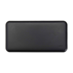 Powerbank in plastica riciclata indicatore LED di carica 10.000 mAh color nero terza vista frontale