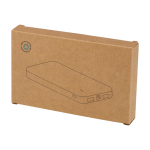 Powerbank in plastica riciclata indicatore LED di carica 10.000 mAh color nero seconda vista con scatola