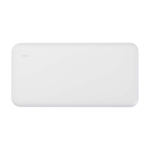 Powerbank in plastica riciclata indicatore LED di carica 10.000 mAh color bianco seconda vista frontale