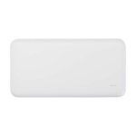 Powerbank in plastica riciclata indicatore LED di carica 10.000 mAh color bianco terza vista frontale
