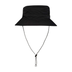 Cappello tipo bob in nylon con design pieghevole 100 g/m2 color nero seconda vista frontale