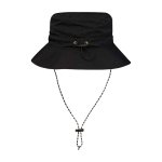Cappello tipo bob in nylon con design pieghevole 100 g/m2 color nero seconda vista posteriore