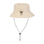 Cappello tipo bob in nylon con design pieghevole 100 g/m2 color avorio seconda vista posteriore