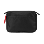 Kit di primo soccorso con 31 pezzi base di emergenza color nero seconda vista frontale