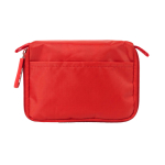 Kit di primo soccorso con 31 pezzi base di emergenza color rosso seconda vista frontale