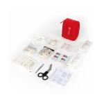 Kit di primo soccorso con 59 pezzi e durata di 5 anni color rosso