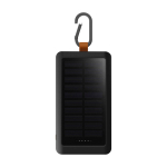 Batteria esterna solare con tecnologia di ultracarica 10.000 mAh color grafite seconda vista frontale