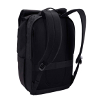 Zaino rolltop per portatile in poliestere espandibile 17” color nero seconda vista posteriore
