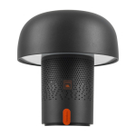 Altoparlante in acciaio e plastica con lampada LED regolabile Kooduu 10W color antracite seconda vista frontale