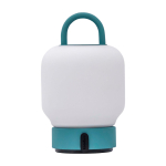 Lampada portatile tipo lanterna con luce soffusa Kooduu Loome color verde menta seconda vista frontale