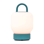 Lampada portatile tipo lanterna con luce soffusa Kooduu Loome color verde menta seconda vista