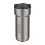 Tazza termica da viaggio in acciaio inox 375ml Mepal Ellipse color nero vista con logo stampato 2
