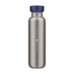 Borraccia termica da viaggio in acciaio inox 500ml Mepal Ellipse color blu mare vista con logo stampato 2