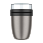 Contenitore termico doppio scomparto separato 700ml Mepal Ellipse 2.0 color nero seconda vista frontale