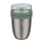 Contenitore termico doppio scomparto separato 700ml Mepal Ellipse 2.0 color verde vista con logo stampato 2
