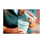 Lunch box mini in plastica doppio scomparto 420ml Mepal Ellipse Mini color bianco immagine stile di vita 2