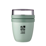 Lunch box mini in plastica doppio scomparto 420ml Mepal Ellipse Mini vista area di stampa
