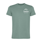 Maglietta corta da uomo in cotone a maglia 180 g/m2 Roly Corgi color verde scuro vista con stampa serigrafica