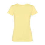 Maglietta maniche corte da donna sagomata 280 g/m2 Roly Fiyi color giallo