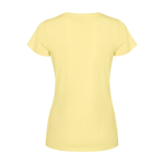 Maglietta maniche corte da donna sagomata 280 g/m2 Roly Fiyi color giallo seconda vista posteriore