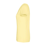 Maglietta maniche corte da donna sagomata 280 g/m2 Roly Fiyi color giallo vista laterale