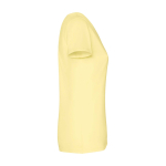 Maglietta maniche corte da donna sagomata 280 g/m2 Roly Fiyi color giallo seconda vista con laterale