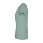 Maglietta maniche corte da donna sagomata 280 g/m2 Roly Fiyi color verde scuro vista laterale
