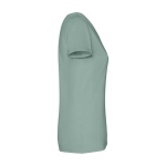 Maglietta maniche corte da donna sagomata 280 g/m2 Roly Fiyi color verde scuro seconda vista con laterale