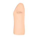 Maglietta maniche corte da donna sagomata 280 g/m2 Roly Fiyi color corallo vista laterale