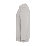 Maglione unisex con collo rotondo in cotone 250 g/m2 Roly Jaya color grigio vista laterale