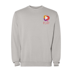 Maglione unisex con collo rotondo in cotone 250 g/m2 Roly Jaya color grigio vista con stampa serigrafica