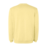 Maglione unisex con collo rotondo in cotone 250 g/m2 Roly Jaya color giallo seconda vista posteriore