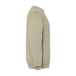 Maglione unisex con collo rotondo in cotone 250 g/m2 Roly Jaya color cachi seconda vista con laterale