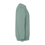 Maglione unisex con collo rotondo in cotone 250 g/m2 Roly Jaya color verde scuro seconda vista con laterale