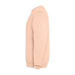 Maglione unisex con collo rotondo in cotone 250 g/m2 Roly Jaya color corallo vista laterale