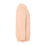 Maglione unisex con collo rotondo in cotone 250 g/m2 Roly Jaya color corallo seconda vista con laterale