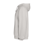 Felpa unisex con cappuccio e effetto lavato 250 g/m2 Roly Kenia color grigio vista laterale